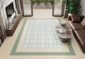Керамогранит Design Art на полу в комнате. Фото 12