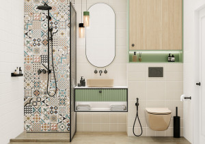 Плитка для стен Design Art 300x600 в ванной. Фото 3