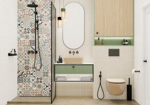 Плитка для стен Design Art 300x600 в ванной. Фото 3