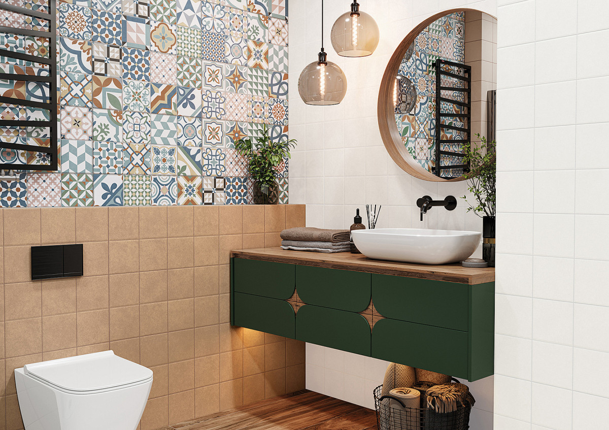 Плитка для стен Design Art 300x600 в ванной. Фото 8