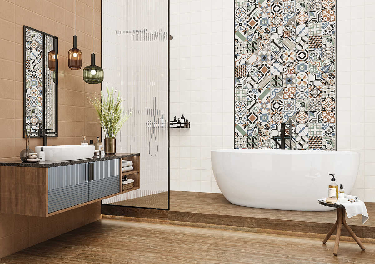 Плитка для стен Design Art 300x600 в ванной. Фото 4