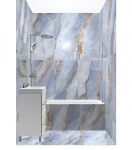 Керамогранит 600х1200 Blumarine LCM в ванной. Фото 2