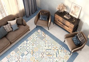 Керамогранит Design Art на полу в кухне. Фото 16