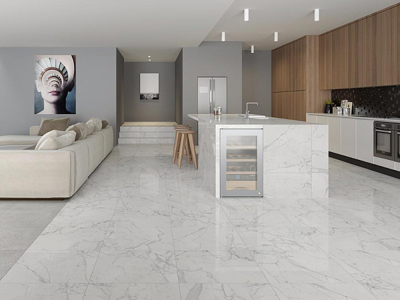 Керамогранит Marble Trend Carrara kerranova в интерьере