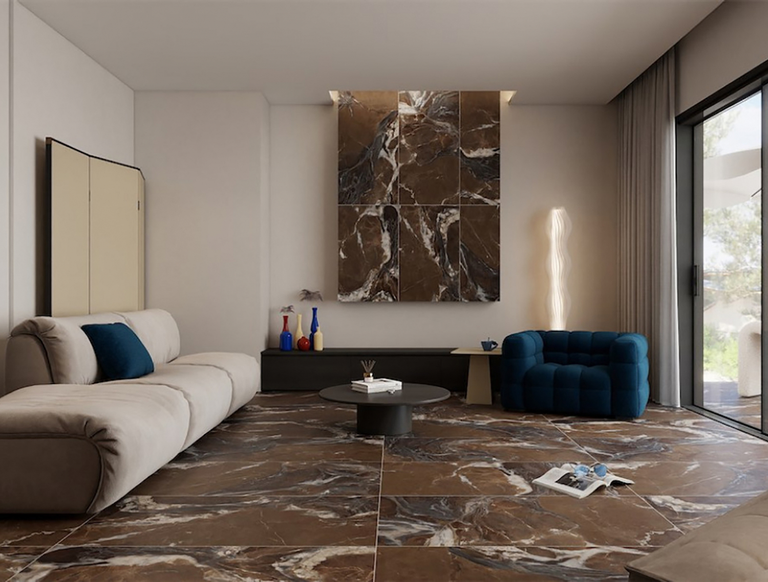 Riverstone NT Ceramic керамогранит 600x1200 на стенах и полу