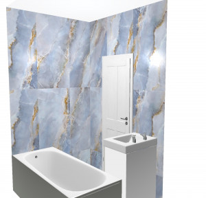 Керамогранит 600х1200 Blumarine LCM в ванной. Фото 5