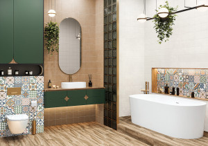 Плитка для стен Design Art 300x600 в ванной. Фото 9